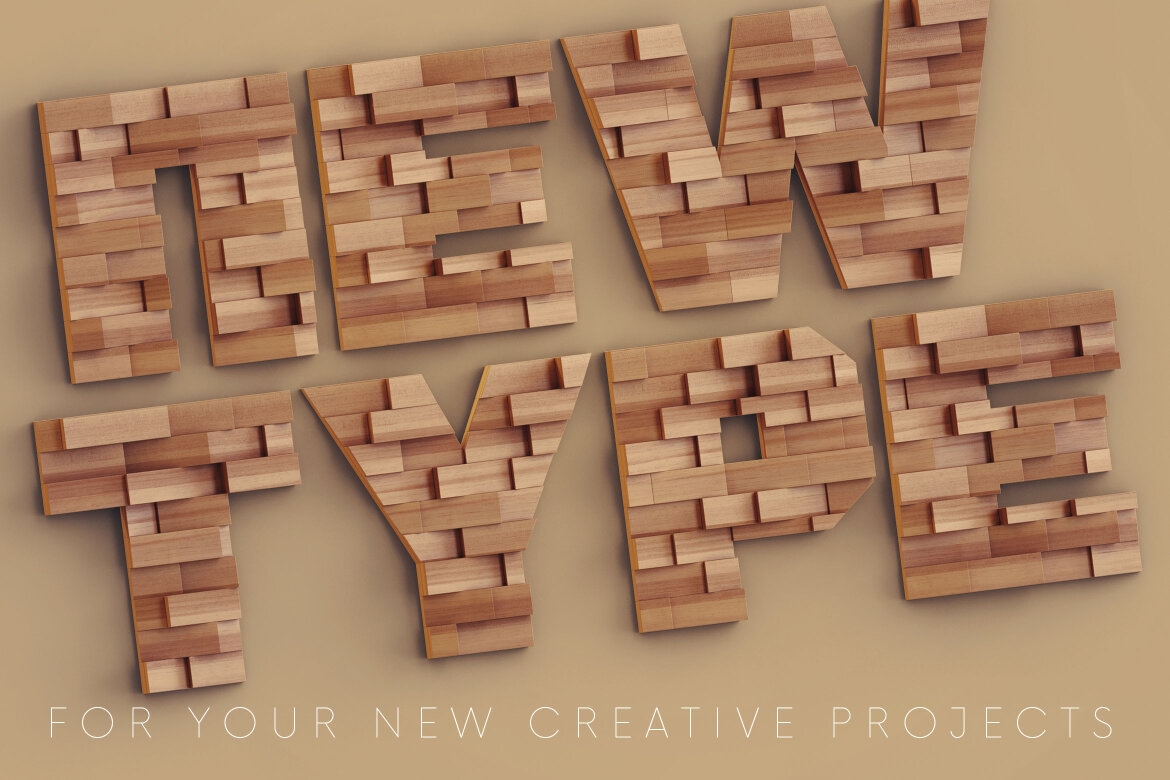 Wooden Deco Wall - Free 3D Alphabet - view 6