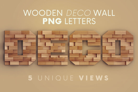 Wooden Deco Wall - Free 3D Alphabet