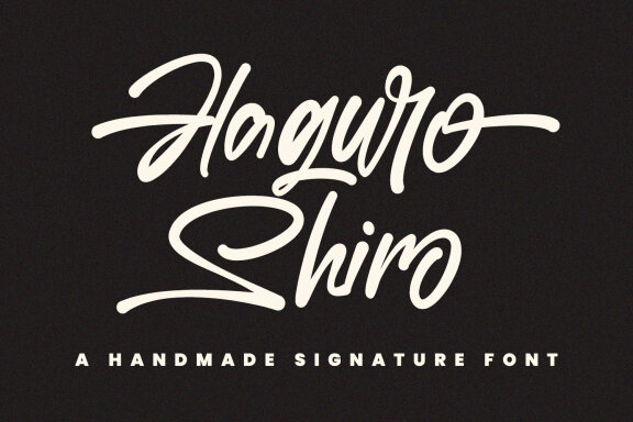 Haguro Shiro Signature FREE Font