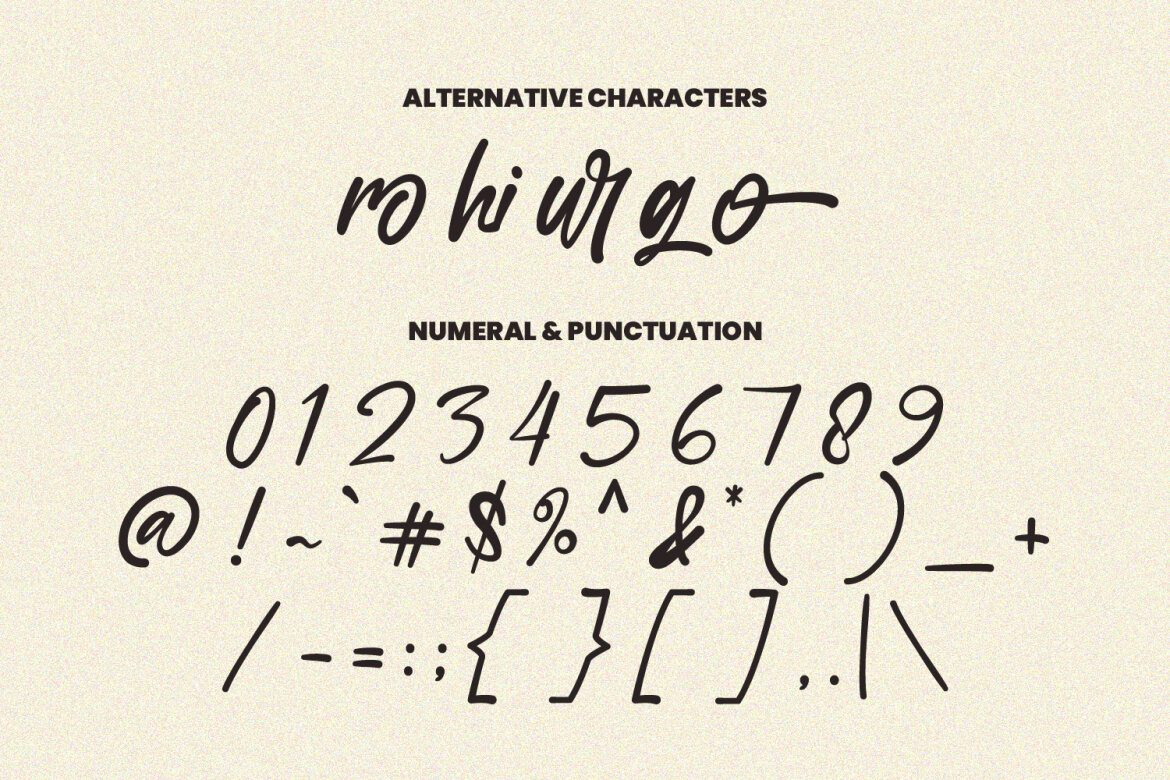 Haguro Shiro Signature FREE Font - view 7