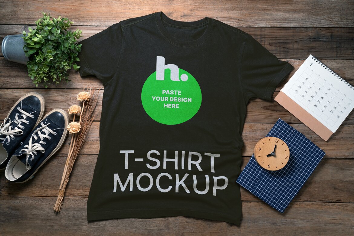 T-shirt on the Desk FREE Mockup vol005 - view 4