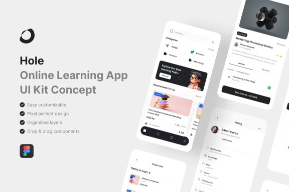 Online Learning App Free UI Kit