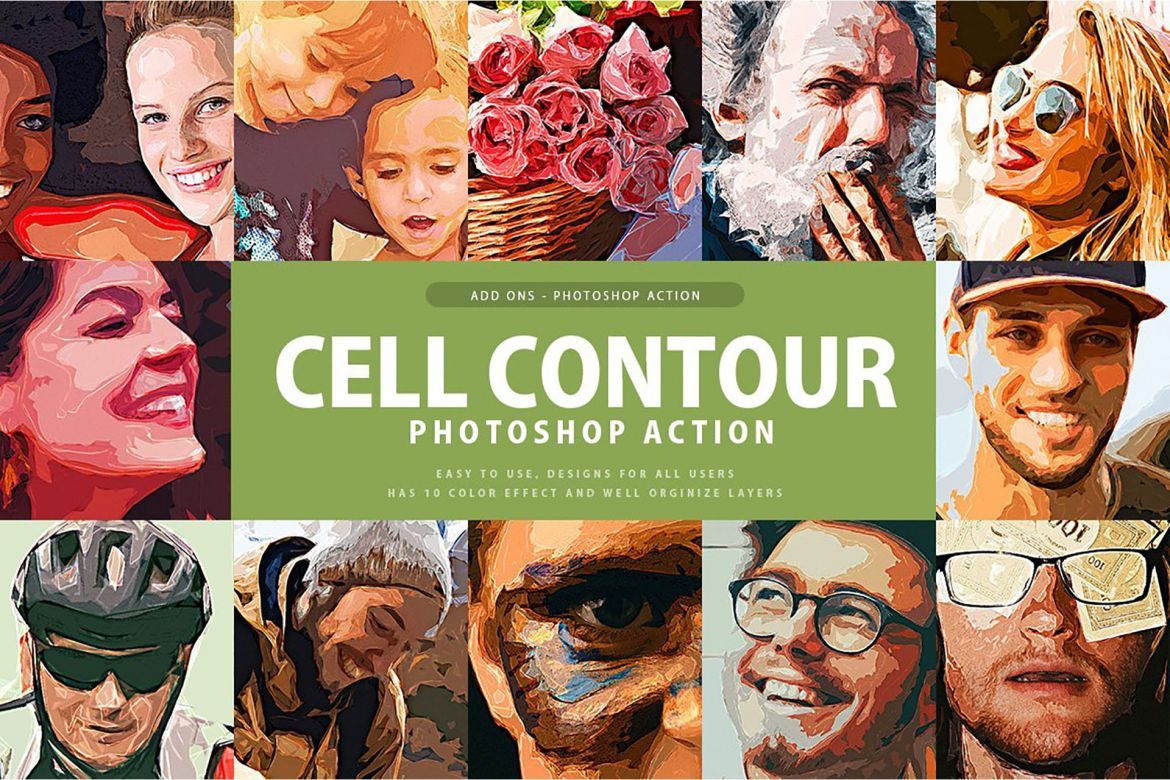 Cell Contour Photoshop Action - view 6