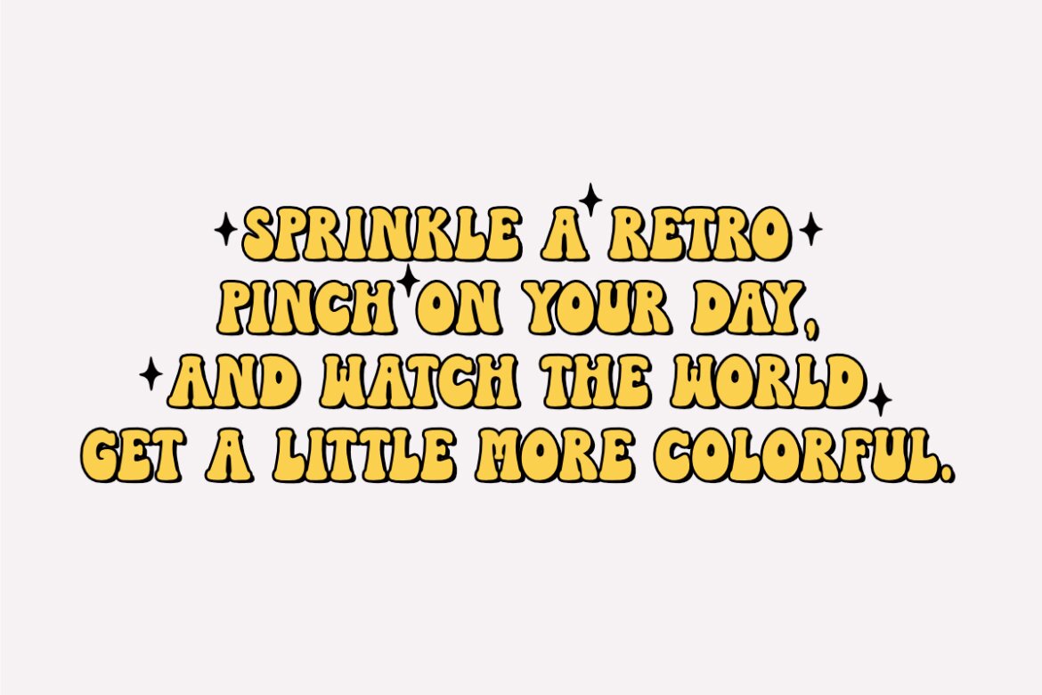 Retro Pinch - Groovy Retro FREE Font - view 3