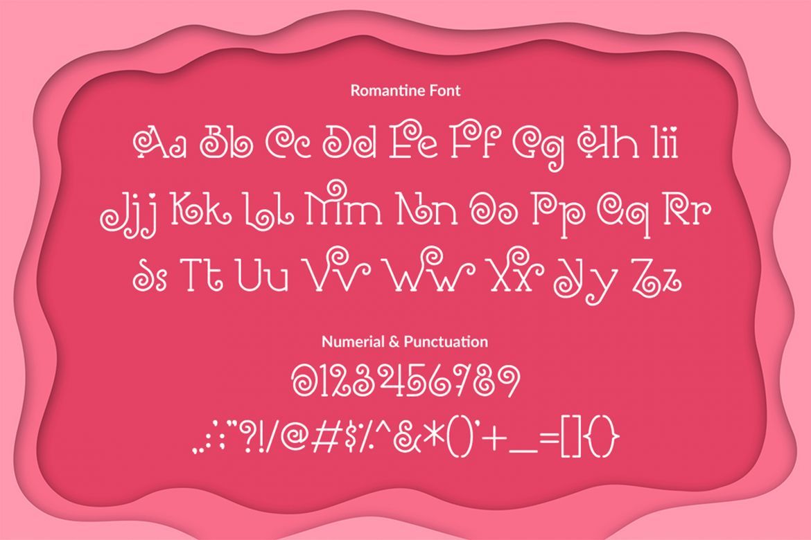 Romantine Font alternate